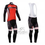 Castelli Cycling Jersey Bib Tight 2014 Men Long Sleeve Red