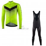 Nalini Cycling Jersey Bib Tight 2021 Men Long Sleeve Green