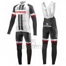 Sunweb Cycling Jersey Bib Tight 2017 Long Sleeve White