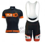 ALE Formula 1.0 Adriatico Cycling Jersey Bib Short 2017 Men Short Sleeve Orange and Black