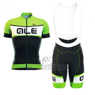 ALE Formula 1.0 Sprinter Cycling Jersey Bib Short 2017 Men Short Sleeve Green and Black