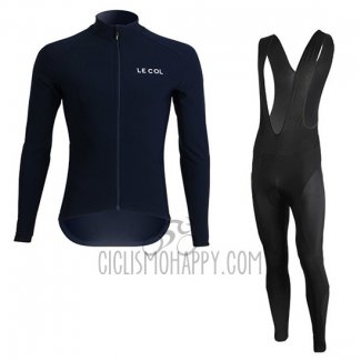 Lecol Cycling Jersey Bib Tight 2019 Men Long Sleeve Blue