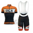 ALE Formula 1.0 Sprinter Cycling Jersey Bib Short 2017 Men Short Sleeve Orange and Black