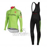 Cannondale Cycling Jersey Bib Tight 2017 Men Long Sleeve Green