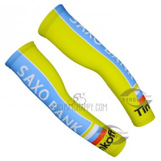 Saxo Bank Tinkoff Arm Warmer Yellow 2015 Cycling