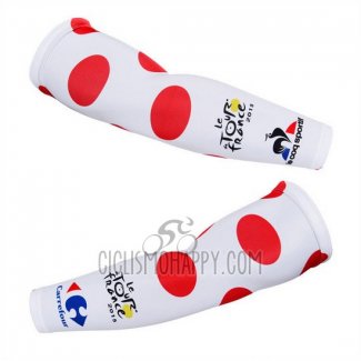 Tour de France 2015 Arm Warmer Cycling White and Red