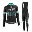 Bianchi Cycling Jersey Bib Tight 2016 Women Long Sleeve Black