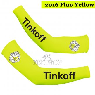 Saxo Bank Tinkoff Arm Warmer Yellow 2016 Cycling