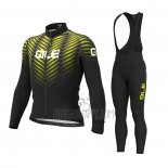 ALE Cycling Jersey Bib Tight 2021 Men Long Sleeve Black