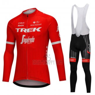 Trek Segafredo Cycling Jersey Bib Tight 2018 Long Sleeve Red