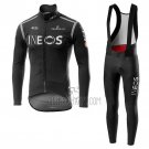 INEOS Cycling Jersey Bib Tight 2020 Long Sleeve Black Gray