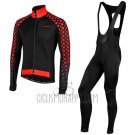 Nalini CRIT 3l 2.0 Cycling Jersey Bib Tight 2019 Men Long Sleeve Black Red