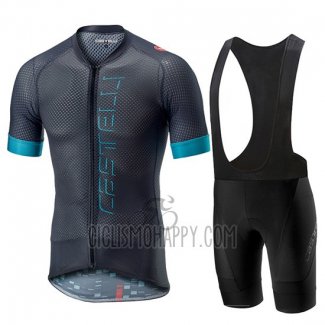 Castelli Climber's 2.0 Cycling Jersey Bib Short 2019 Men Short Sleeve Black Sky Blue