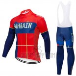 Bahrain Merida Cycling Jersey Bib Tight 2019 Long Sleeve Red