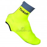 Saxo Bank Tinkoff Shoes Cover Yellow and Gray 2016 Cycling