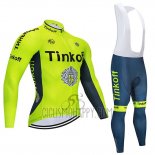 Tinkoff Cycling Jersey Bib Tight 2020 Long Sleeve Yellow