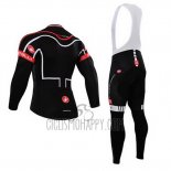 Castelli Cycling Jersey Bib Tight 2015 Men Long Sleeve Black