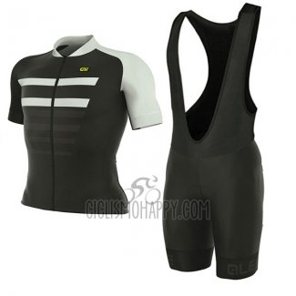 ALE Prr 2.10 Piuma Cycling Jersey Bib Short 2017 Men Short Sleeve Black and White