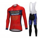 Bahrain Merida Cycling Jersey Bib Tight 2018 Long Sleeve Red