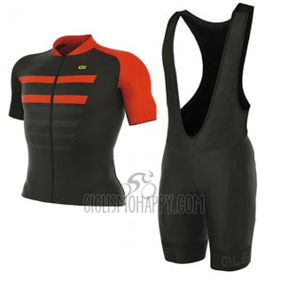 ALE Prr 2.5 Piuma Cycling Jersey Bib Short 2017 Men Short Sleeve Black and Red