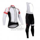 Castelli Cycling Jersey Bib Tight 2015 Men Long Sleeve White