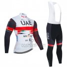 UAE Cycling Jersey Bib Tight 2021 Long Sleeve White