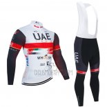 UAE Cycling Jersey Bib Tight 2021 Long Sleeve White