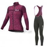 ALE Cycling Jersey Bib Tight 2021 Women Long Sleeve Purple