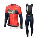 Bahrain Merida Cycling Jersey Bib Tight 2019 Long Sleeve Red(2)