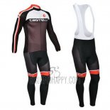 Castelli Cycling Jersey Bib Tight 2013 Men Long Sleeve Fuchsia