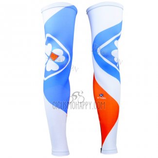 FDJ Leg Warmer White and Blue 2015 Cycling