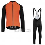 Assos Cycling Jersey Bib Tight 2021 Men Long Sleeve Orange