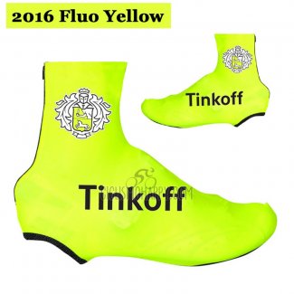 Saxo Bank Tinkoff Shoes Cover Yellow 2016 Cycling